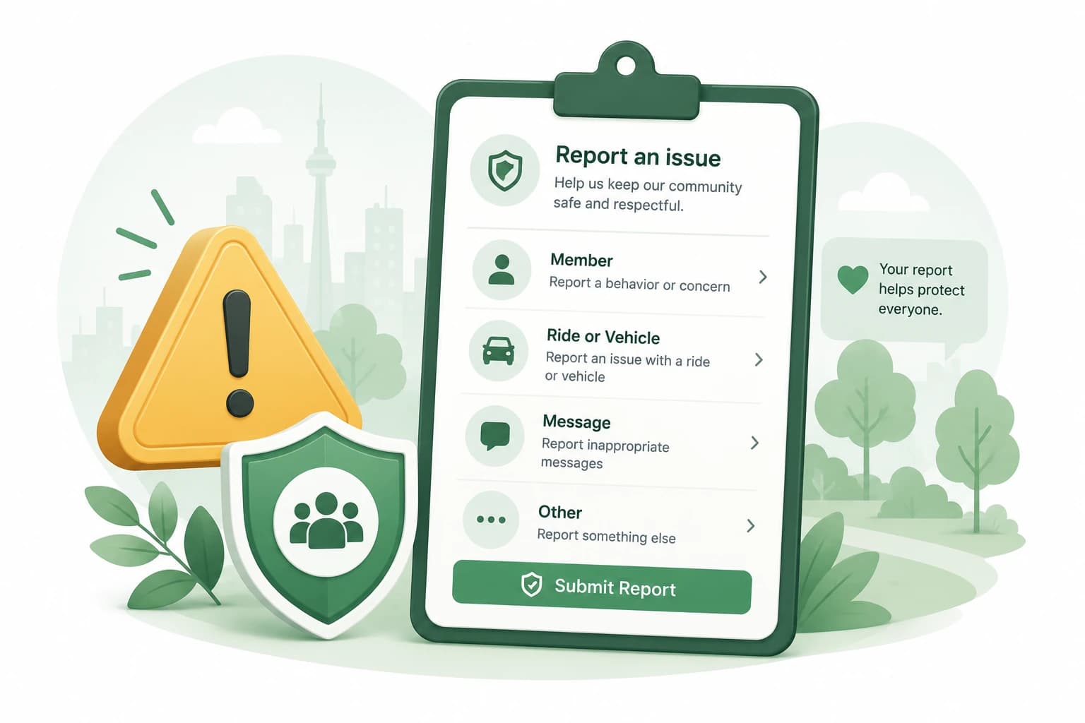 CapitalCommute safety reporting tools